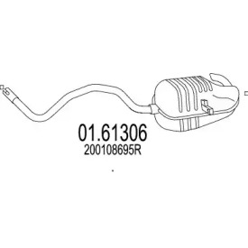 MTS 0161306 -  Глушитель выхлопных газов конечный