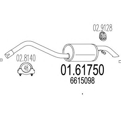 MTS 0161750 -  Глушитель выхлопных газов конечный