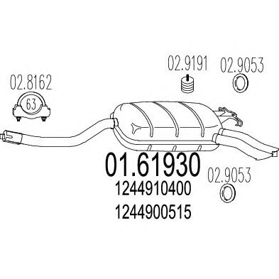 MTS 0161930 -  Глушитель выхлопных газов конечный