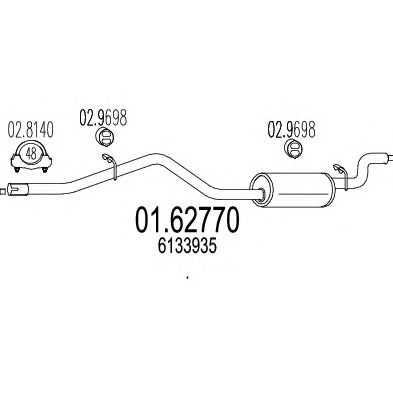 MTS 0162770 -  Глушитель выхлопных газов конечный