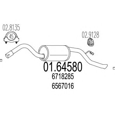 MTS 0164580 -  Глушитель выхлопных газов конечный