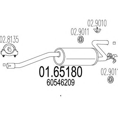 MTS 0165180 -  Глушитель выхлопных газов конечный