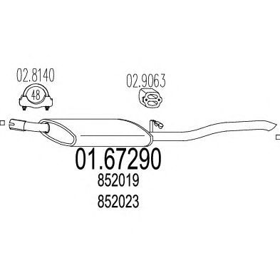 MTS 0167290 -  Глушитель выхлопных газов конечный