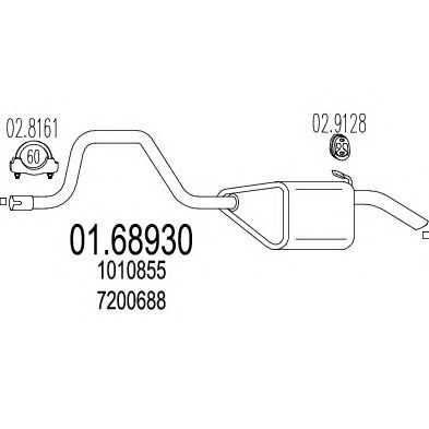MTS 0168930 -  Глушитель выхлопных газов конечный