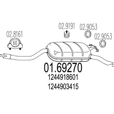 MTS 0169270 -  Глушитель выхлопных газов конечный