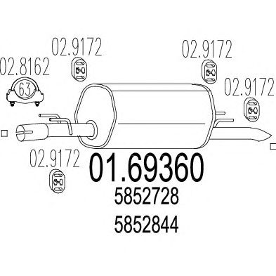 MTS 0169360 -  Глушитель выхлопных газов конечный