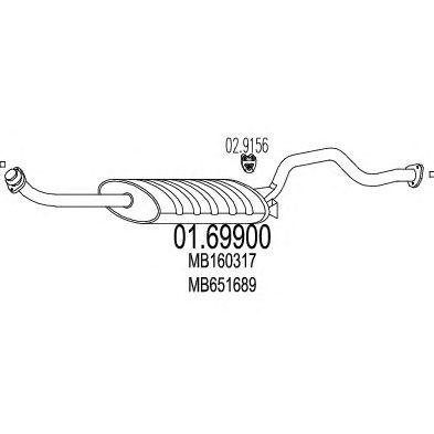 MTS 0169900 -  Глушитель выхлопных газов конечный