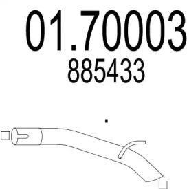MTS 0170003 -  Труба выхлопного газа