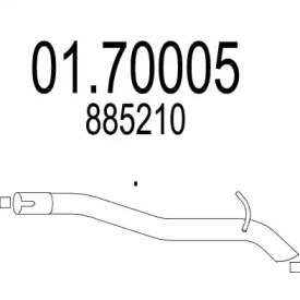 MTS 0170005 -  Труба выхлопного газа