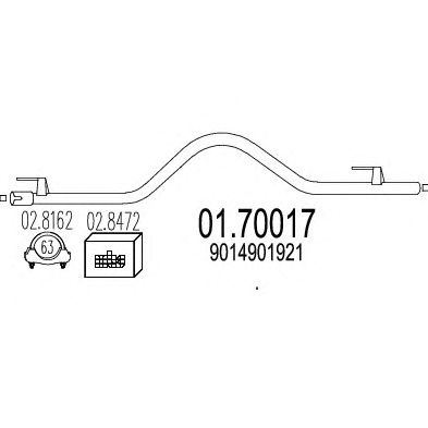 MTS 0170017 -  Труба выхлопного газа