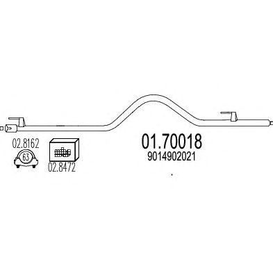 MTS 0170018 -  Труба выхлопного газа