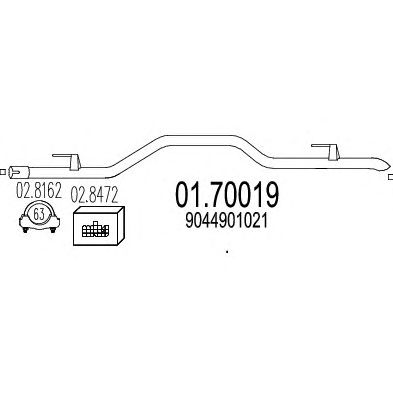 MTS 0170019 -  Труба выхлопного газа