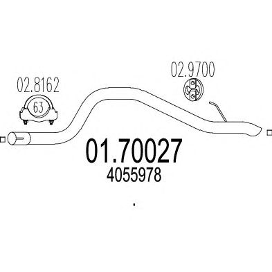 MTS 0170027 -  Труба выхлопного газа