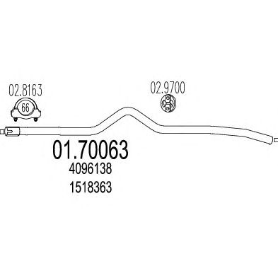 MTS 0170063 -  Труба выхлопного газа