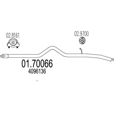 MTS 0170066 -  Труба выхлопного газа