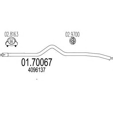 MTS 0170067 -  Труба выхлопного газа