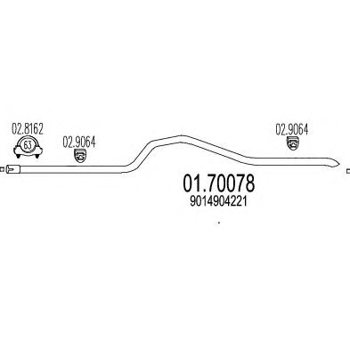 MTS 0170078 -  Труба выхлопного газа
