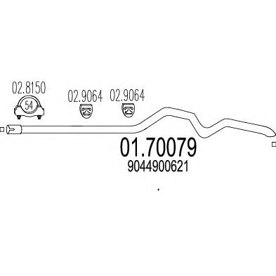 MTS 0170079 -  Труба выхлопного газа