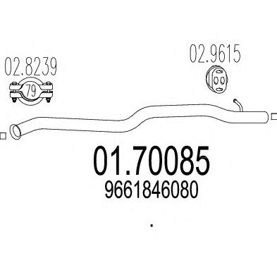 MTS 0170085 -  Труба выхлопного газа