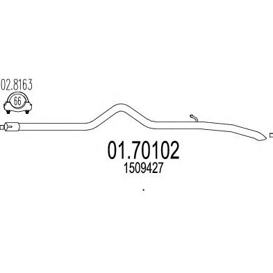 MTS 0170102 -  Труба выхлопного газа