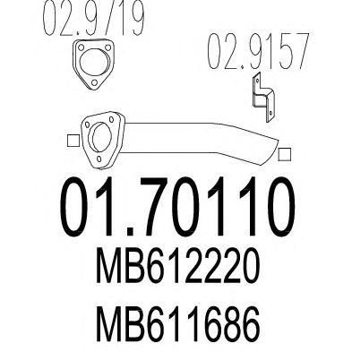 MTS 0170110 -  Труба выхлопного газа