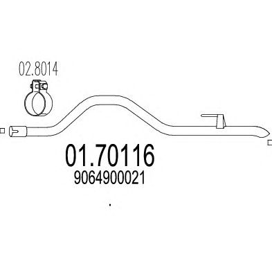MTS 0170116 -  Труба выхлопного газа