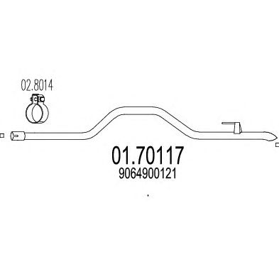 MTS 0170117 -  Труба выхлопного газа