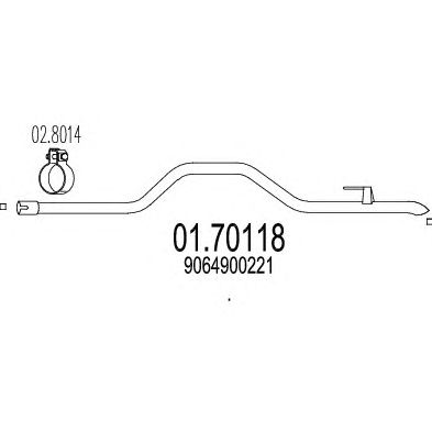 MTS 0170118 -  Труба выхлопного газа