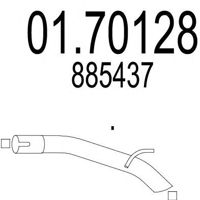 MTS 0170128 -  Труба выхлопного газа