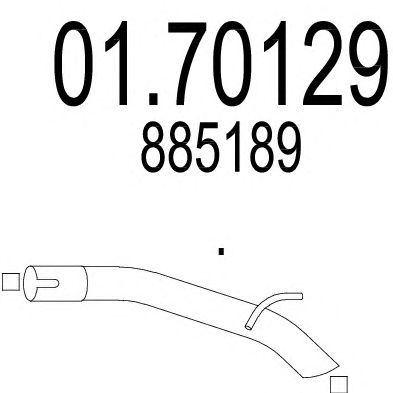 MTS 0170129 -  Труба выхлопного газа