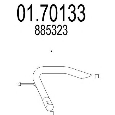 MTS 0170133 -  Труба выхлопного газа