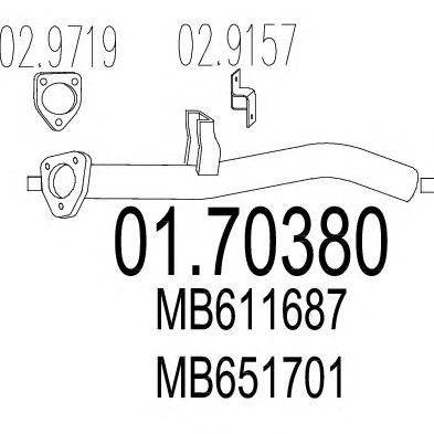MTS 0170380 -  Труба выхлопного газа