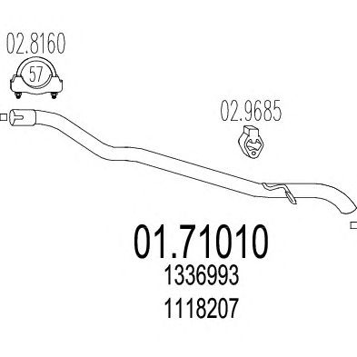 MTS 0171010 -  Труба выхлопного газа