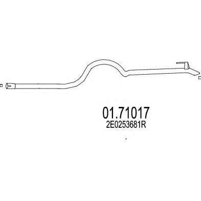 MTS 0171017 -  Труба выхлопного газа