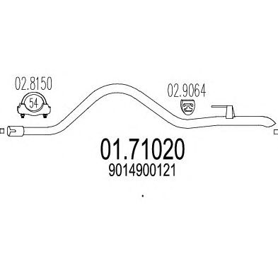 MTS 0171020 -  Труба выхлопного газа