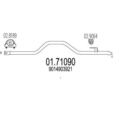 MTS 0171090 -  Труба выхлопного газа