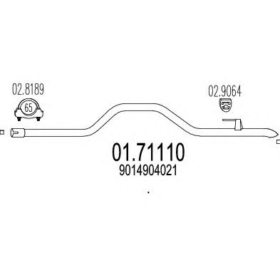 MTS 0171110 -  Труба выхлопного газа