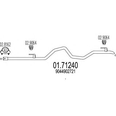 MTS 0171240 -  Труба выхлопного газа