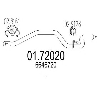MTS 0172020 -  Труба выхлопного газа