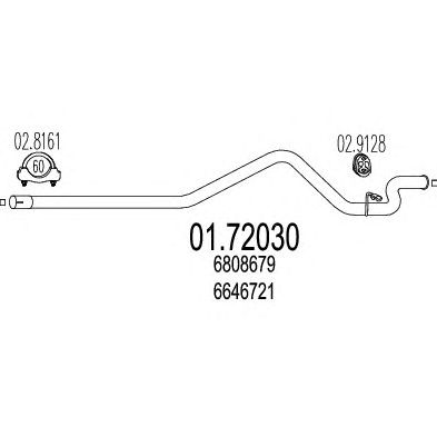 MTS 0172030 -  Труба выхлопного газа