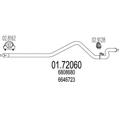 MTS 0172060 -  Труба выхлопного газа