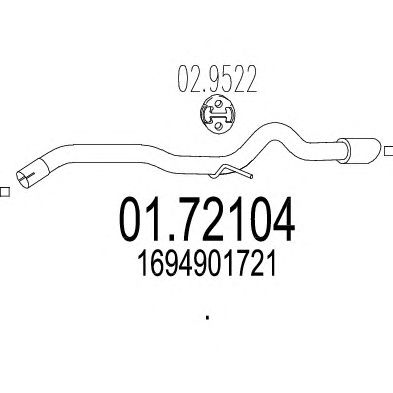 MTS 0172104 -  Труба выхлопного газа
