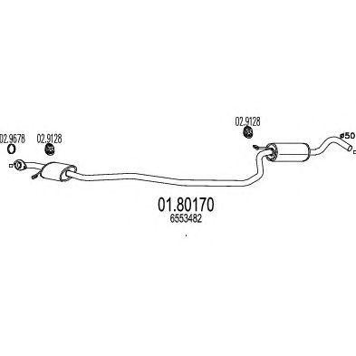 MTS 0180170 -  Средний глушитель выхлопных газов