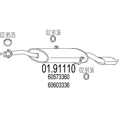 MTS 0191110 -  Глушитель выхлопных газов конечный