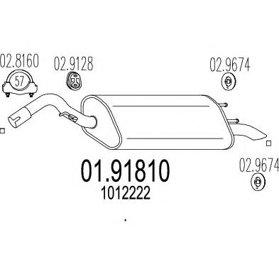 MTS 0191810 -  Глушитель выхлопных газов конечный