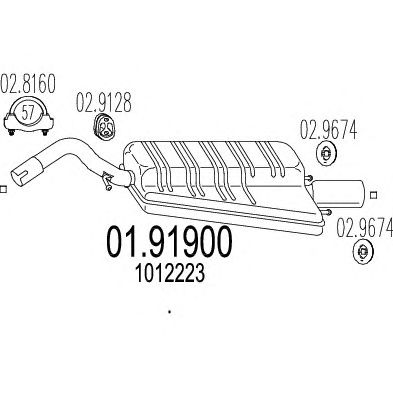 MTS 0191900 -  Глушитель выхлопных газов конечный