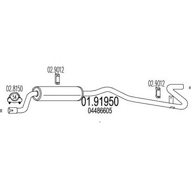 MTS 0191950 -  Глушитель выхлопных газов конечный