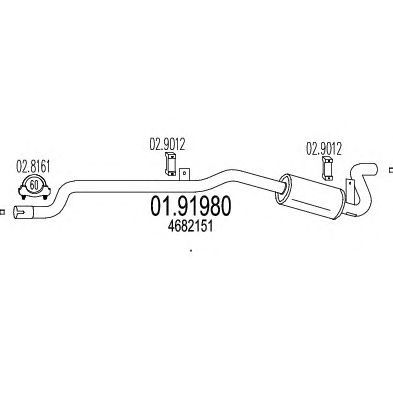 MTS 0191980 -  Глушитель выхлопных газов конечный
