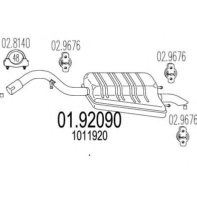MTS 0192090 -  Глушитель выхлопных газов конечный