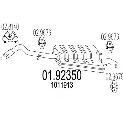 MTS 0192350 -  Глушитель выхлопных газов конечный